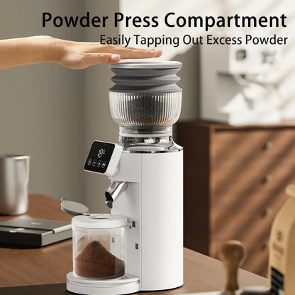 Salonnieres Precise Coffee Grinder Powder Press Compartment