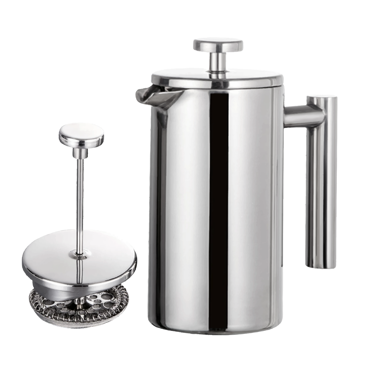 Salonnieres Stainless Steel French Press Front